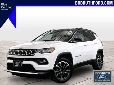 White 2022 Jeep Compass Limited for sale in Dillsburg, PA