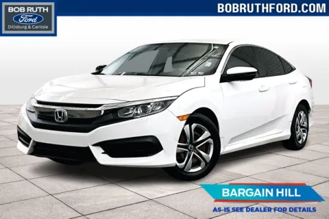 White 2016 Honda Civic Sedan LX for sale in Dillsburg, PA