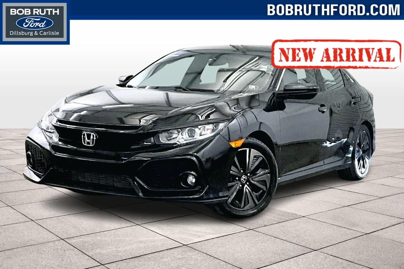 Black 2018 Honda Civic Hatchback EX for sale in Dillsburg, PA