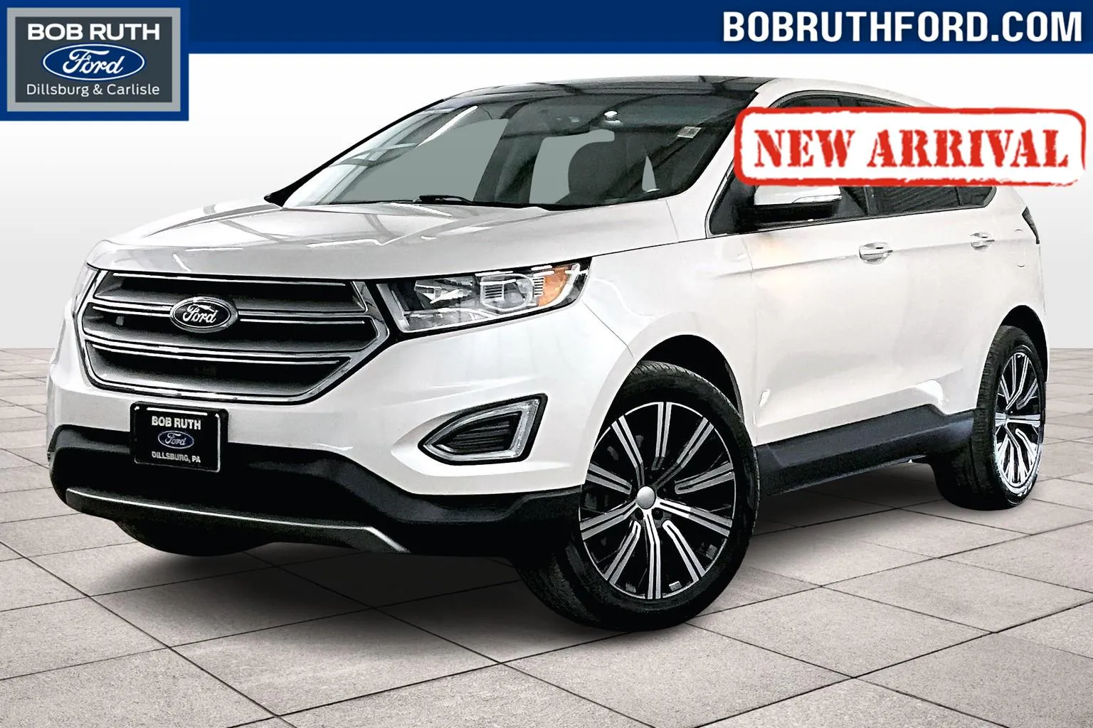 White 2017 Ford Edge Titanium for sale in Dillsburg, PA