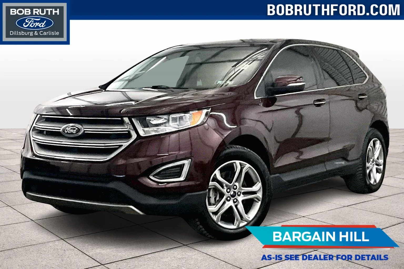 Red 2017 Ford Edge Titanium for sale in Dillsburg, PA