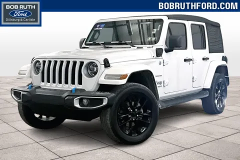 White 2022 Jeep Wrangler 4xe Unlimited Sahara for sale in Dillsburg, PA