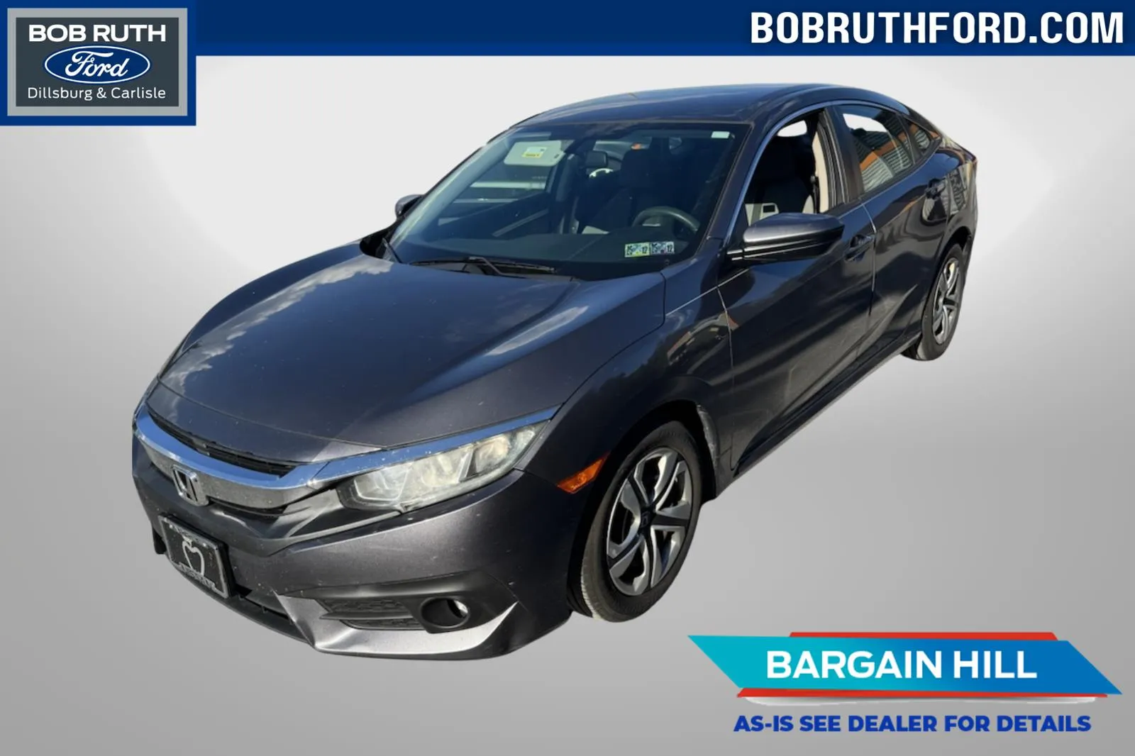 Gray 2016 Honda Civic Sedan LX for sale in Dillsburg, PA