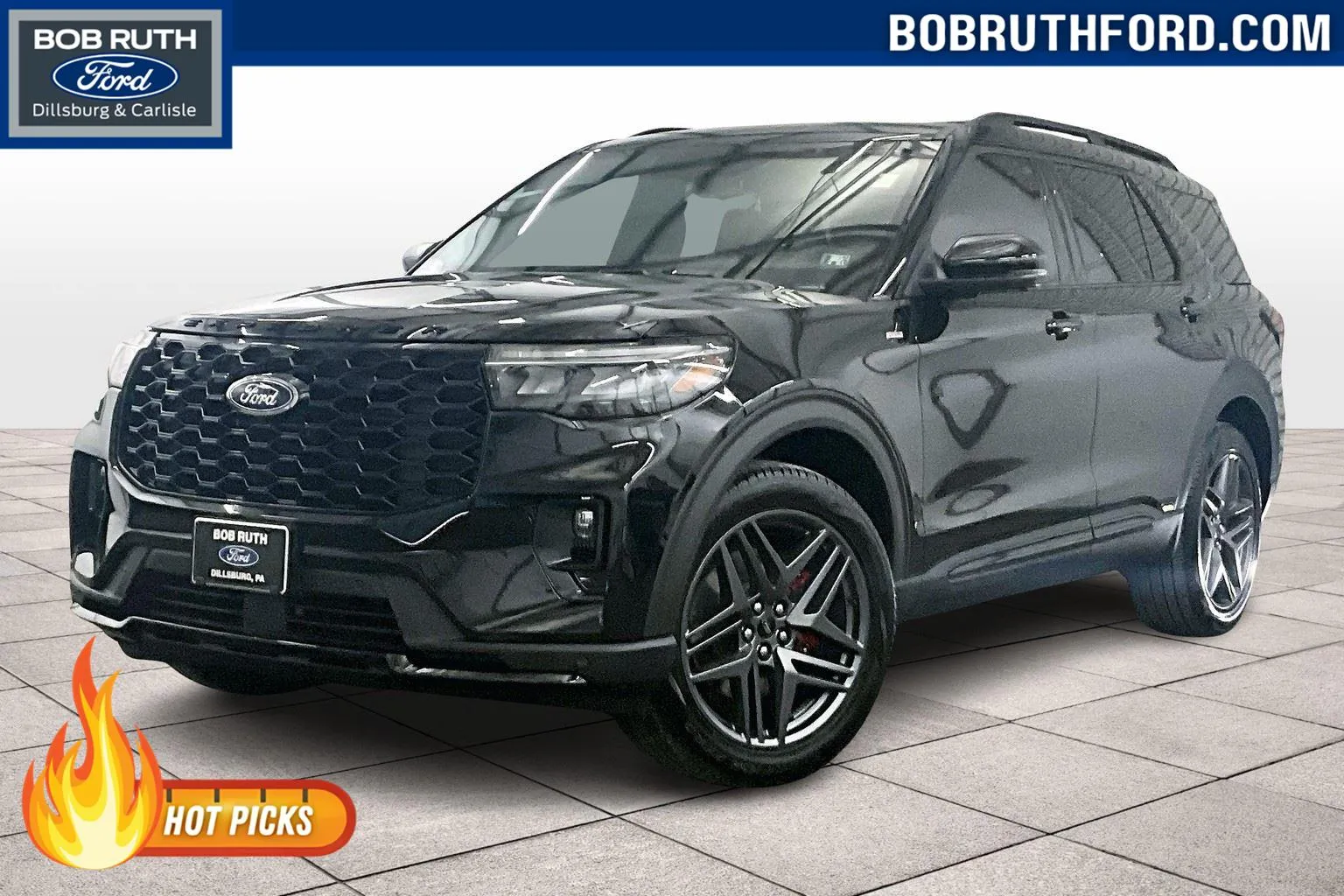 Black 2025 Ford Explorer ST-Line for sale in Dillsburg, PA