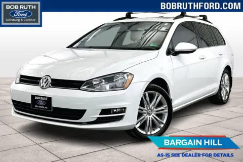 White 2015 Volkswagen Golf SportWagen TDI SE for sale in Dillsburg, PA