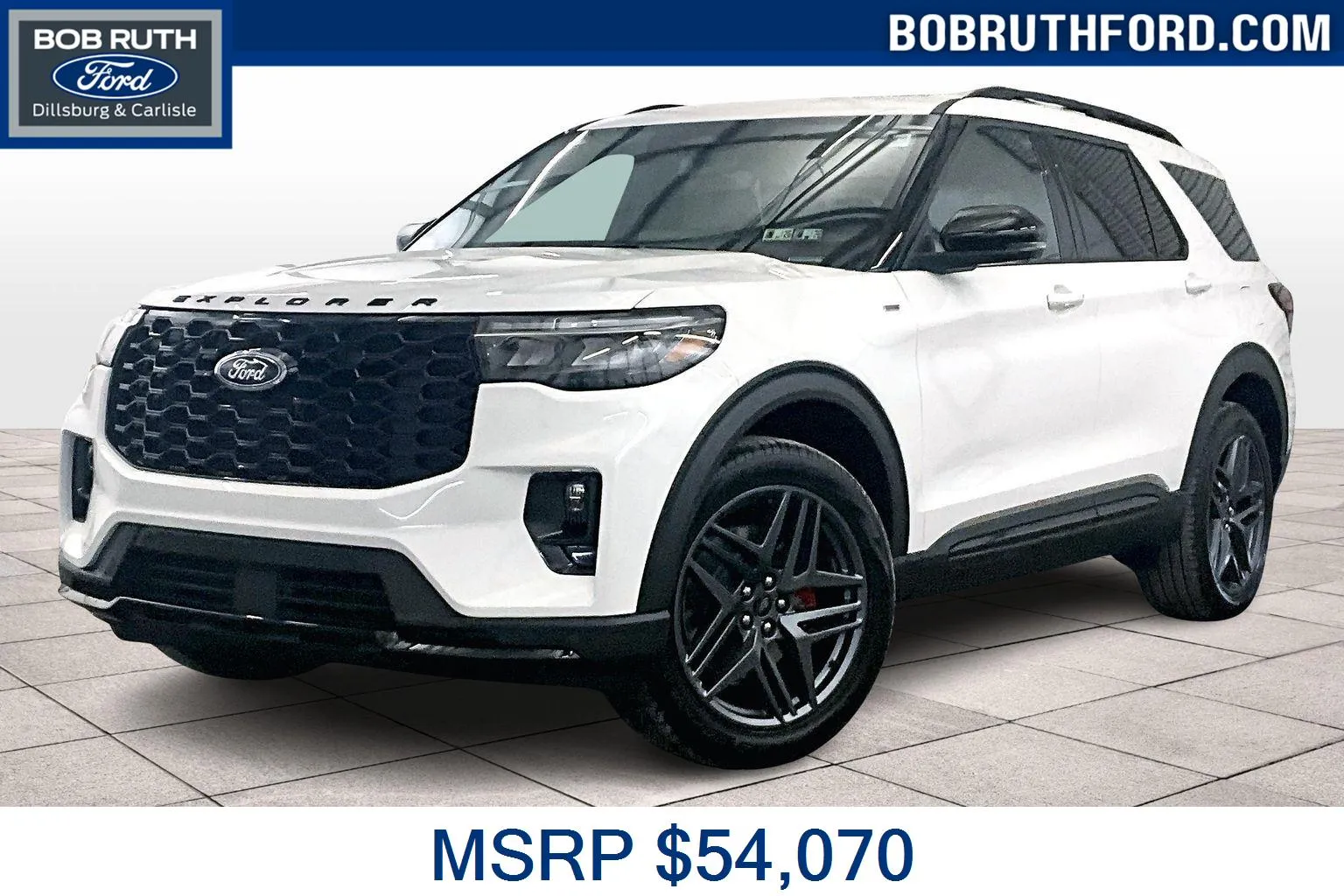 White 2025 Ford Explorer ST-Line for sale in Dillsburg, PA