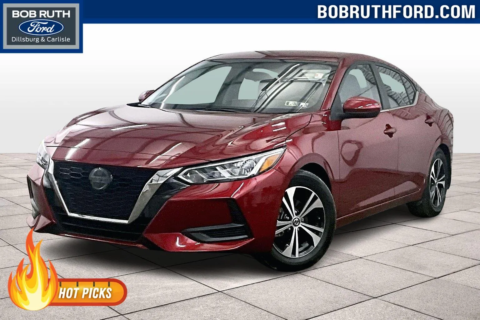 Red 2022 Nissan Sentra SV for sale in Dillsburg, PA