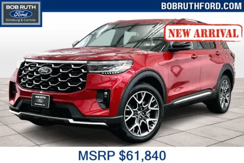 Red 2025 Ford Explorer Platinum for sale in Dillsburg, PA