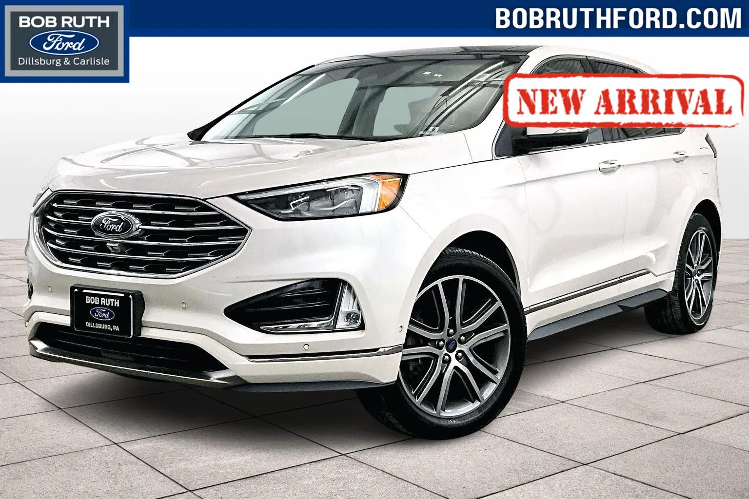 White 2019 Ford Edge Titanium for sale in Dillsburg, PA