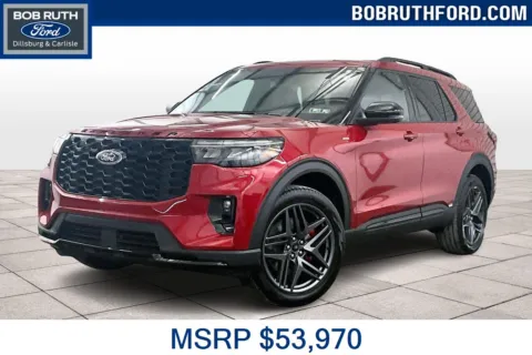 Red 2025 Ford Explorer ST-Line for sale in Dillsburg, PA