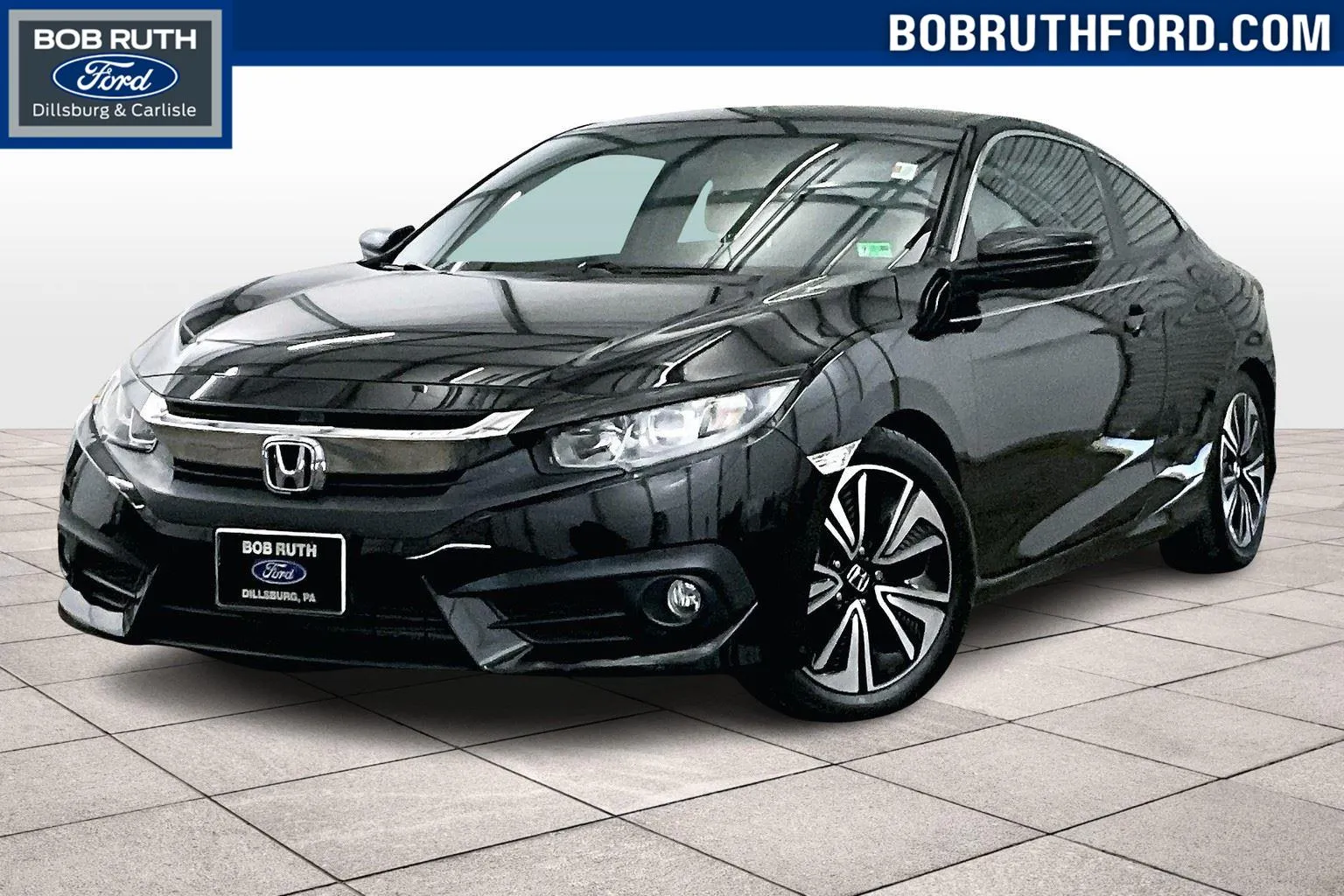 Black 2016 Honda Civic Coupe EX-T for sale in Dillsburg, PA