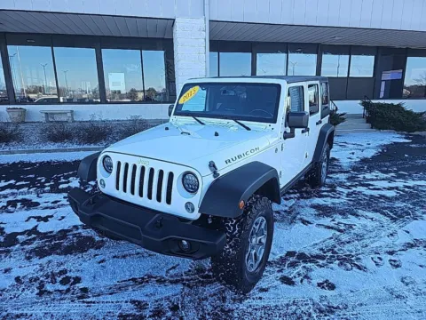 White 2015 Jeep Wrangler Unlimited Rubicon for sale in Muncie, IN
