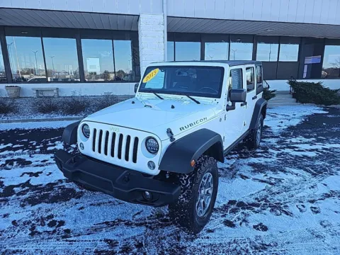 White 2015 Jeep Wrangler Unlimited Rubicon for sale in Muncie, IN