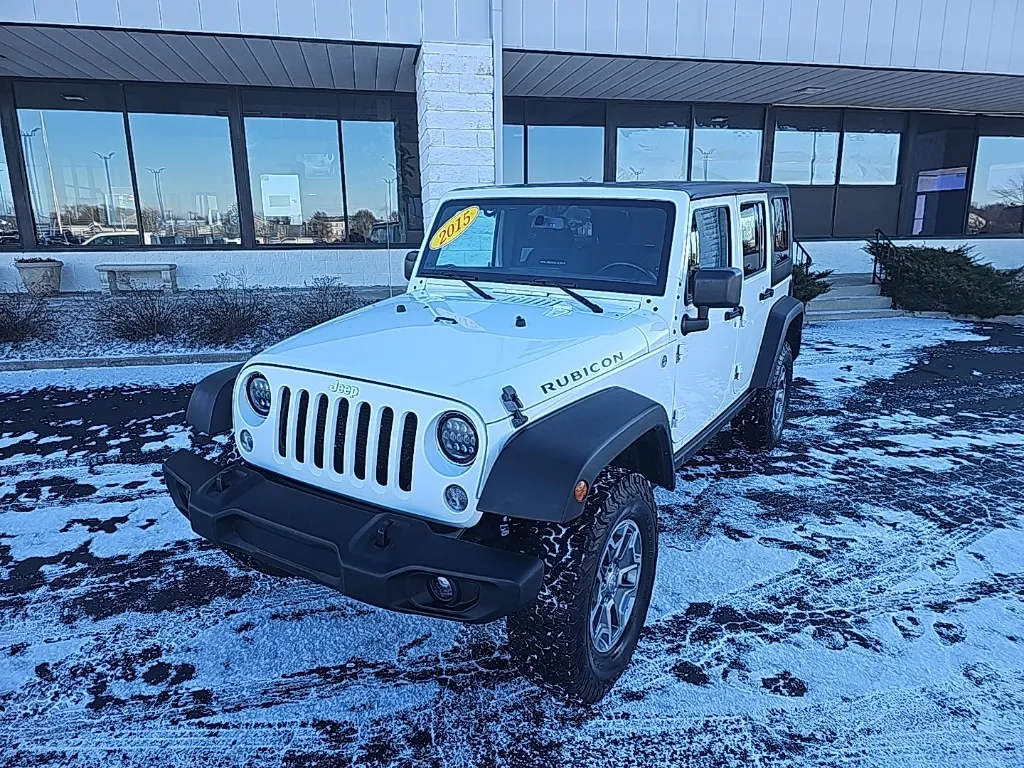 White 2015 Jeep Wrangler Unlimited Rubicon for sale in Muncie, IN