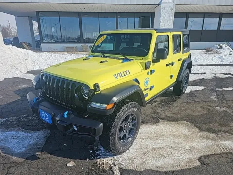 Yellow 2023 Jeep Wrangler Base 4xe for sale in Muncie, IN
