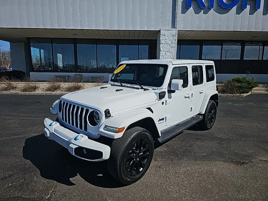 White 2021 Jeep Wrangler Unlimited Sahara High Altitude 4xe for sale in Muncie, IN