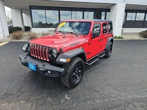 Red 2021 Jeep Wrangler Unlimited Willys for sale in Muncie, IN
