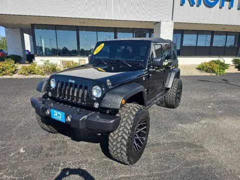 Black 2018 Jeep Wrangler JK Unlimited Sport for sale in Muncie, IN