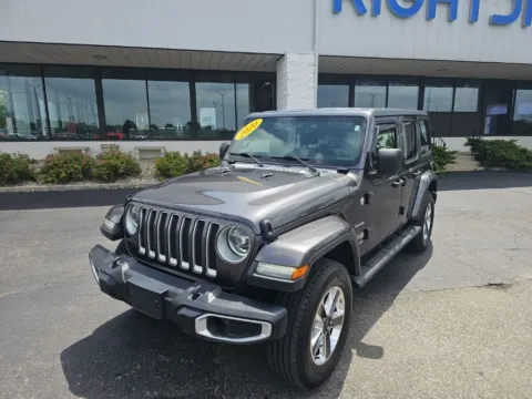 Gray 2020 Jeep Wrangler Unlimited Sahara for sale in Muncie, IN