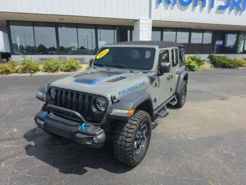 Gray 2022 Jeep Wrangler Unlimited Rubicon 4xe for sale in Muncie, IN