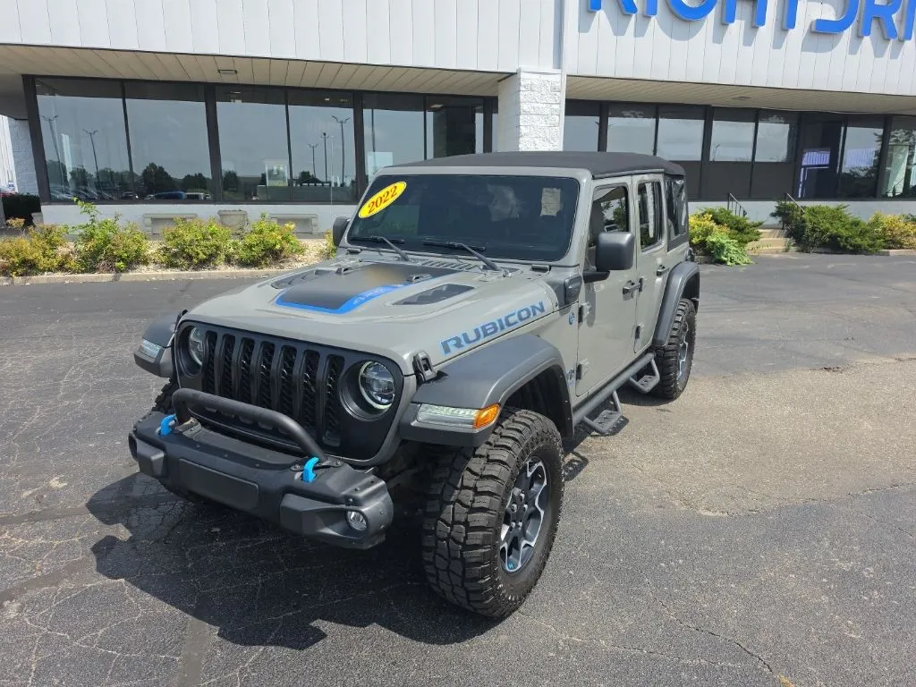 Gray 2022 Jeep Wrangler Unlimited Rubicon 4xe for sale in Muncie, IN