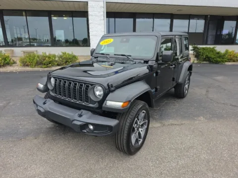 Black 2025 Jeep Wrangler Sport S 4xe for sale in Muncie, IN