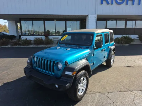 Blue 2020 Jeep Wrangler Unlimited Sport S for sale in Muncie, IN