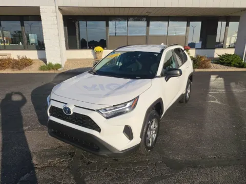 White 2024 Toyota RAV4 Hybrid LE for sale in Muncie, IN