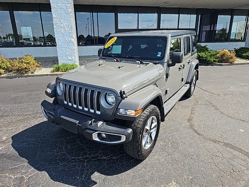 Gray 2020 Jeep Wrangler Unlimited Sahara for sale in Muncie, IN
