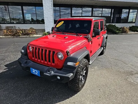 Red 2018 Jeep Wrangler Unlimited Sport for sale in Muncie, IN