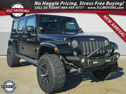 Black 2015 Jeep Wrangler Unlimited Sahara for sale in Moore, SC