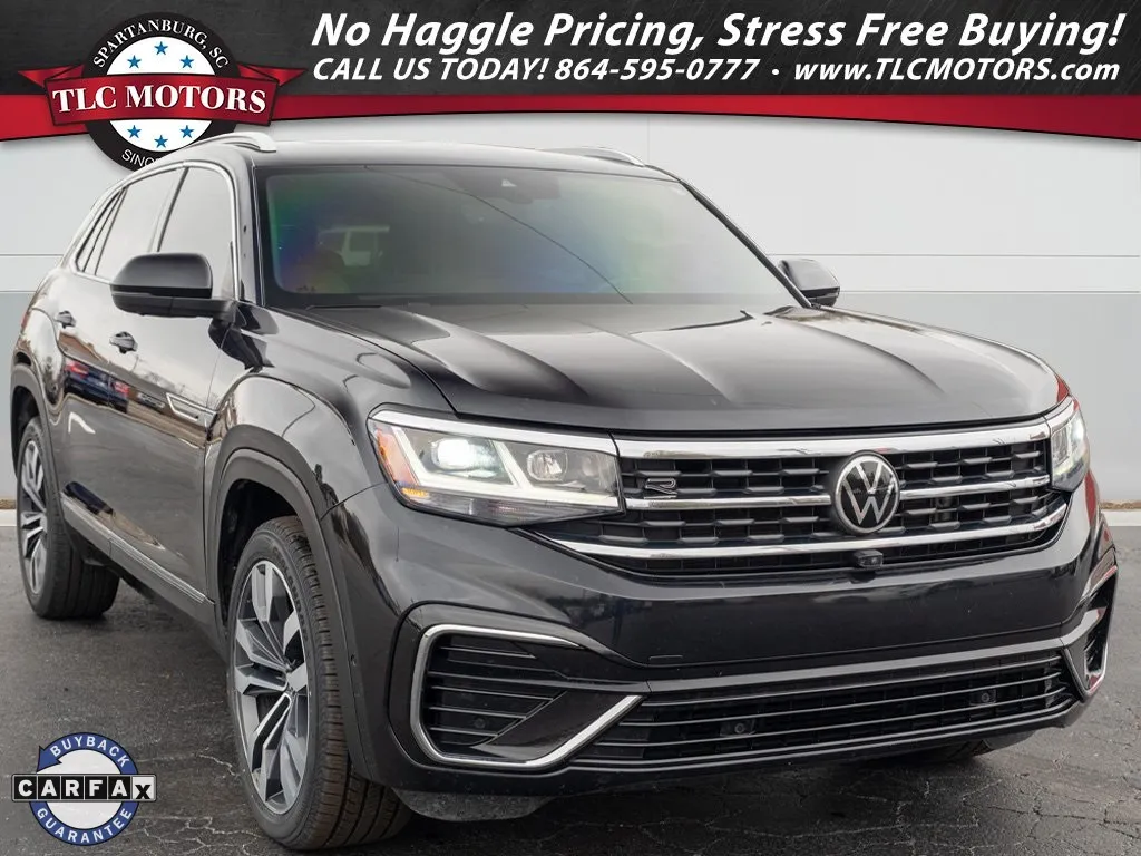 Black 2022 Volkswagen Atlas Cross Sport 3.6L V6 SEL Premium R-Line for sale in Moore, SC
