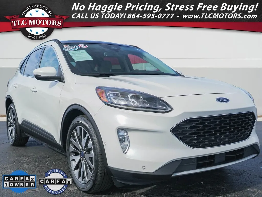 White 2020 Ford Escape Titanium Hybrid for sale in Moore, SC