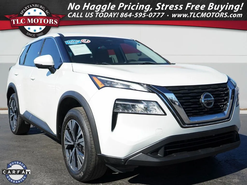 White 2021 Nissan Rogue SV for sale in Moore, SC