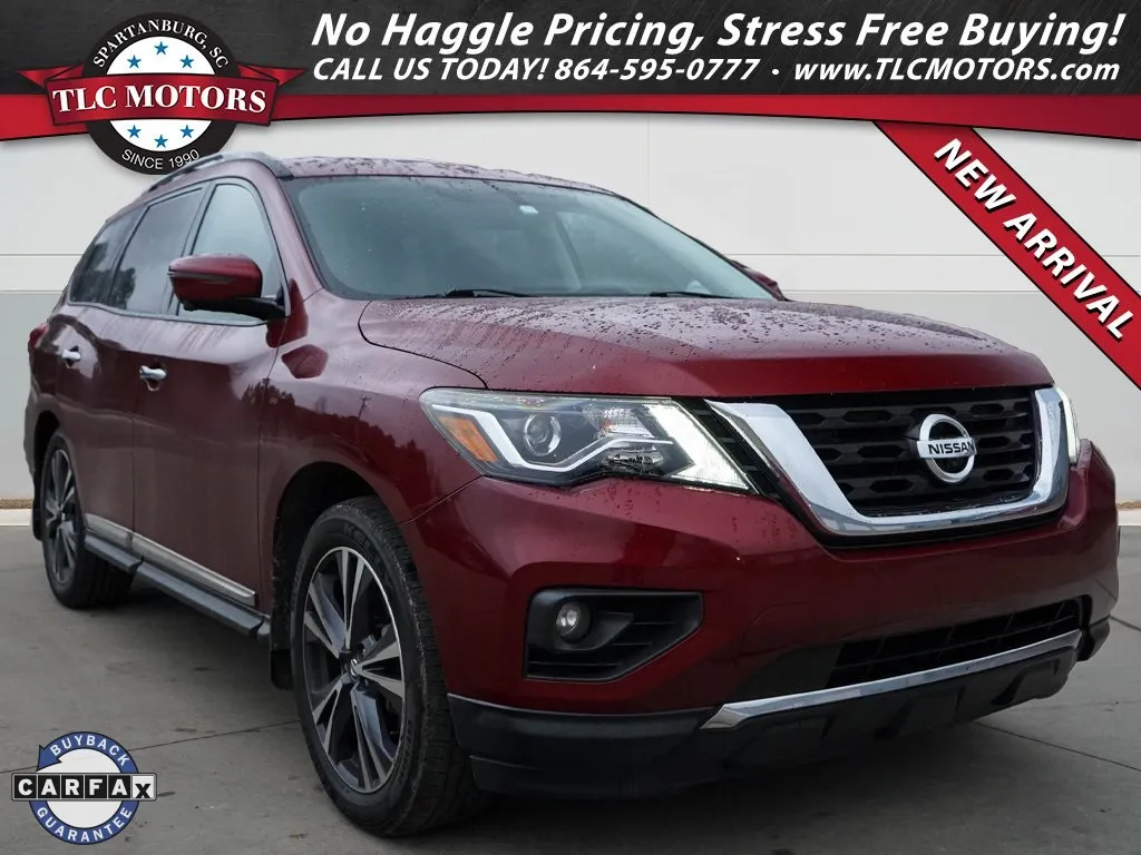 Red 2020 Nissan Pathfinder Platinum for sale in Moore, SC