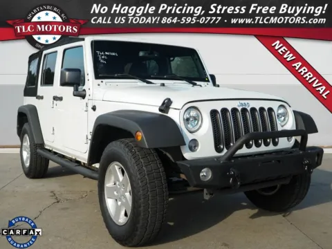 White 2017 Jeep Wrangler Unlimited Sport for sale in Moore, SC