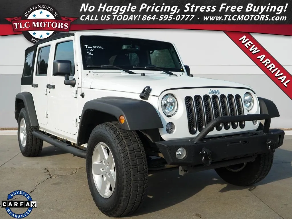 White 2017 Jeep Wrangler Unlimited Sport for sale in Moore, SC