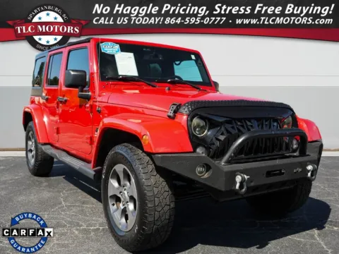 Red 2018 Jeep Wrangler JK Unlimited Sahara for sale in Moore, SC
