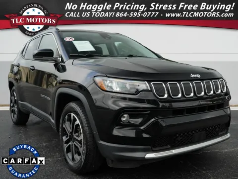 Black 2022 Jeep Compass Limited for sale in Moore, SC