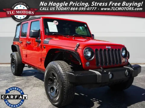 Red 2017 Jeep Wrangler Unlimited Sport for sale in Moore, SC