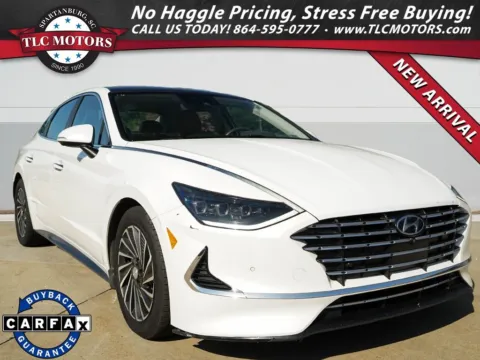 White 2021 Hyundai Sonata Hybrid Limited for sale in Moore, SC