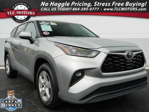 Silver 2023 Toyota Highlander LE for sale in Moore, SC