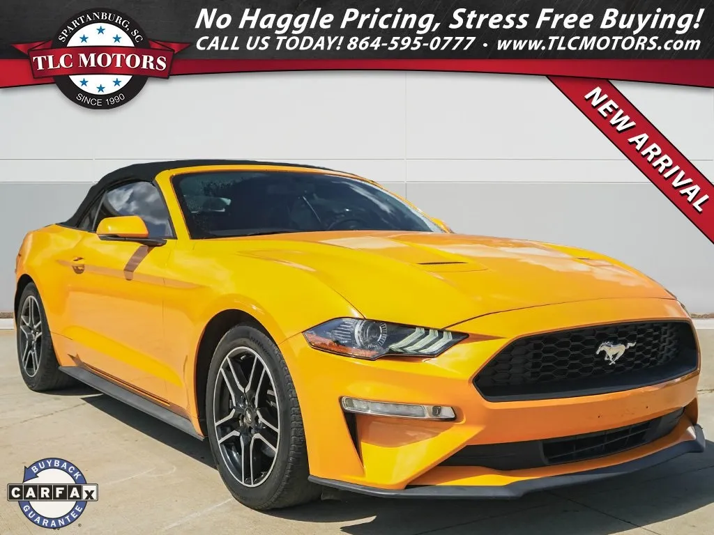 Orange 2018 Ford Mustang EcoBoost Premium for sale in Moore, SC