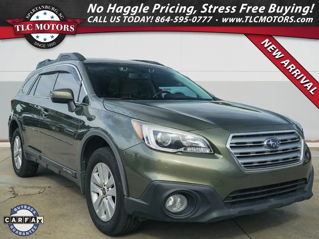 Green 2015 Subaru Outback 2.5i Premium for sale in Moore, SC