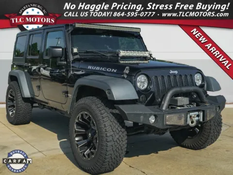 Black 2014 Jeep Wrangler Unlimited Rubicon for sale in Moore, SC
