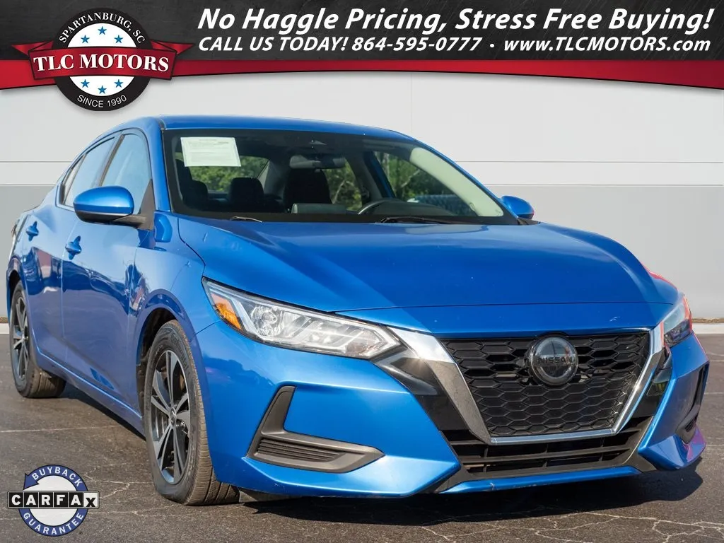 Blue 2021 Nissan Sentra SV for sale in Moore, SC