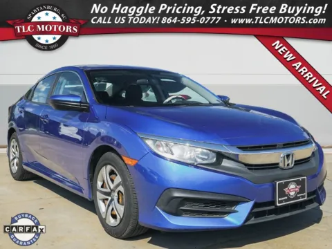 Red 2016 Honda Civic LX for sale in Moore, SC