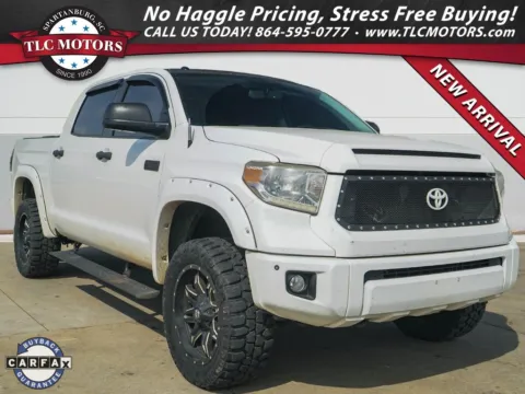 White 2016 Toyota Tundra Platinum for sale in Moore, SC