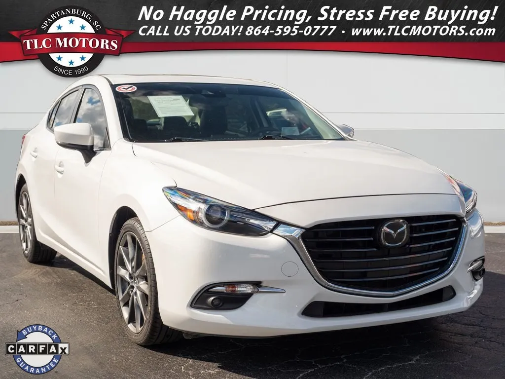 White 2018 Mazda Mazda3 Grand Touring for sale in Moore, SC