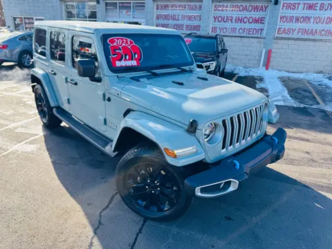 Photos of 2023 JEEP WRANGLER SAHARA 4XE for sale in Merrillville, IN at Ride Time Auto Finance Broadway